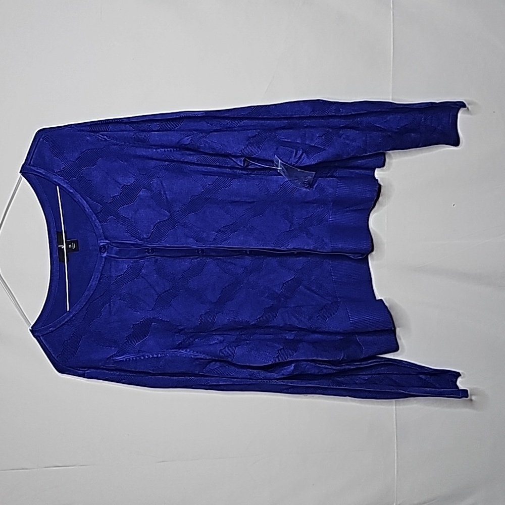 NWT Jason Wu blue long sleeve button down soft cardigan sweater sz 2X